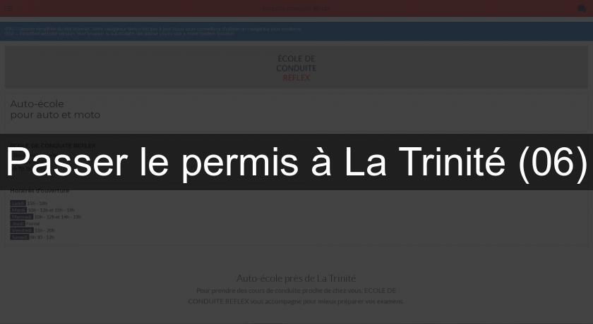 Passer le permis à La Trinité (06)