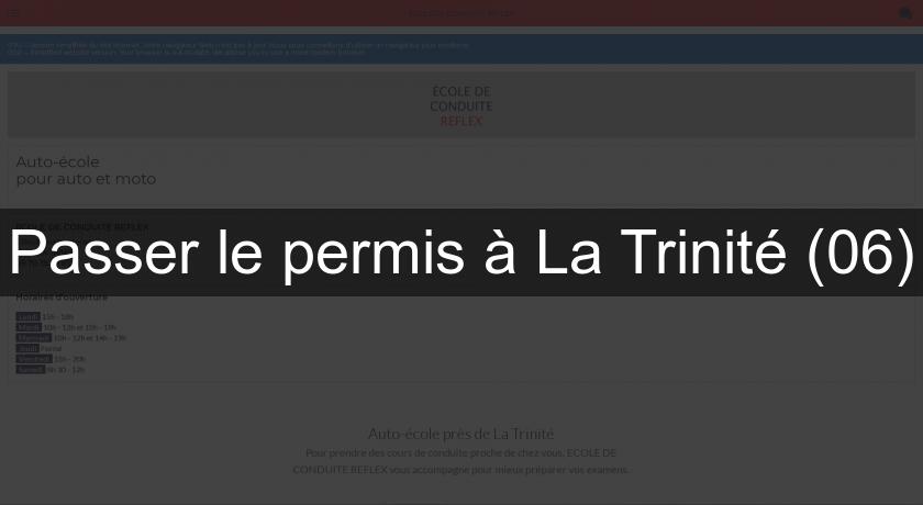 Passer le permis à La Trinité (06) Passer le permis à La Trinité (06)
