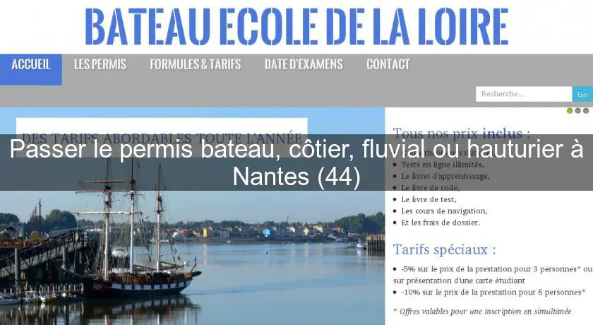 Passer le permis bateau, côtier, fluvial ou hauturier à Nantes (44)