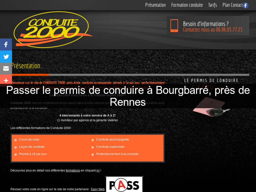 Passer le permis de conduire à Bourgbarré, près de Rennes Passer le permis de conduire à Bourgbarré, près de Rennes