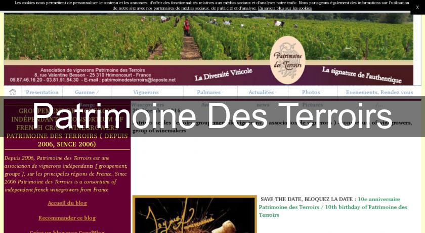 Patrimoine Des Terroirs Patrimoine Des Terroirs