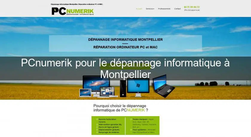 PCnumerik pour le dépannage informatique à Montpellier