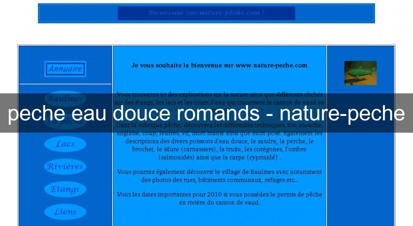 peche eau douce romands - nature-peche peche eau douce romands - nature-peche