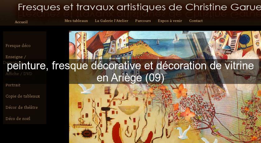 peinture, fresque décorative et décoration de vitrine en Ariège (09)