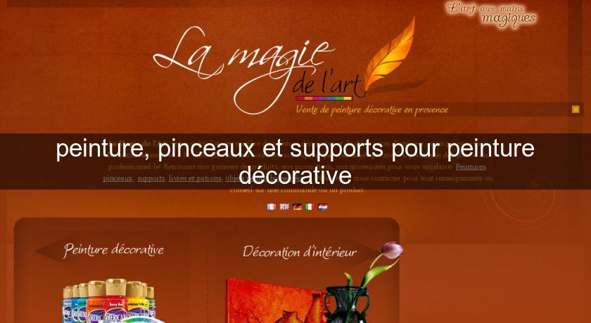 peinture, pinceaux et supports pour peinture décorative