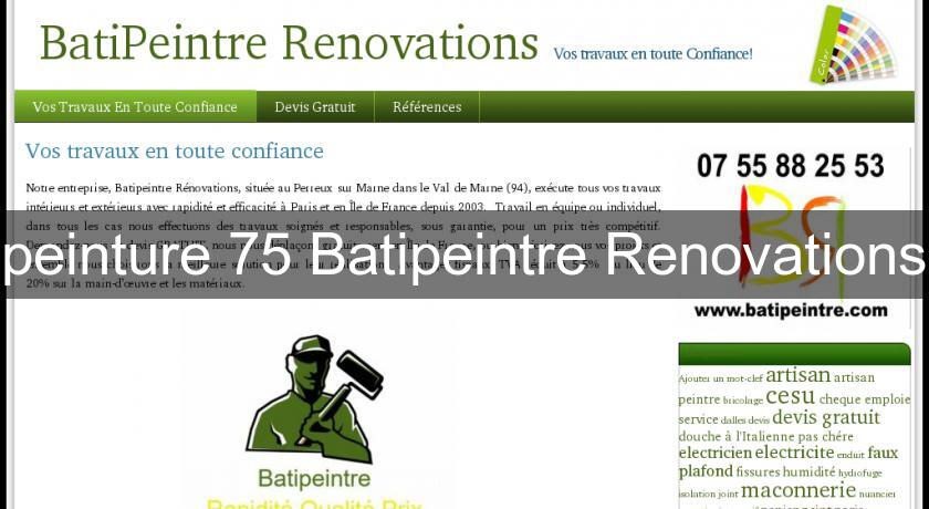 peinture 75 Batipeintre Renovations