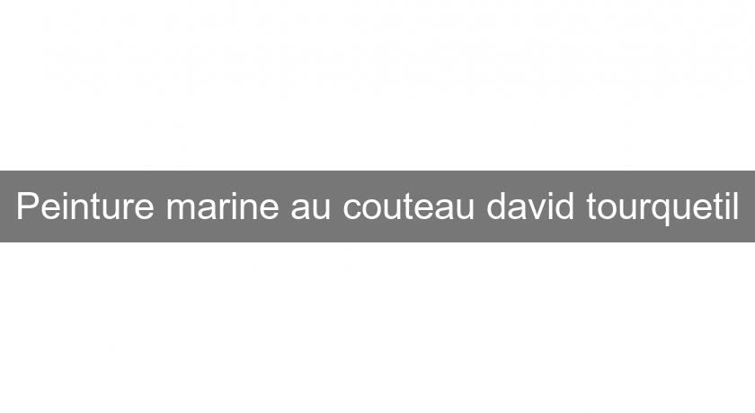 Peinture marine au couteau david tourquetil