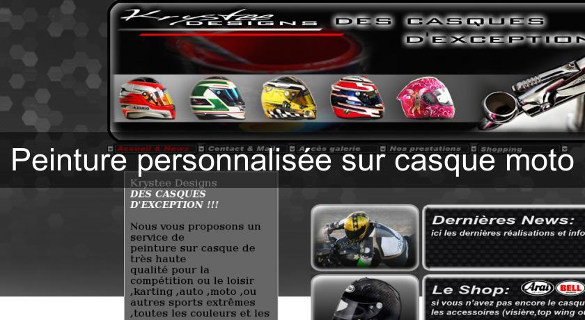 Peinture personnalisée sur casque moto