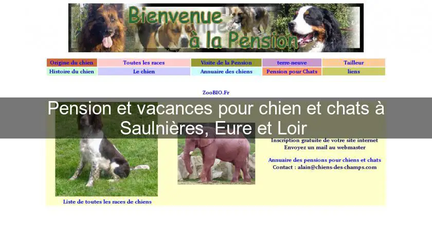 Pension et vacances pour chien et chats à Saulnières, Eure et Loir 