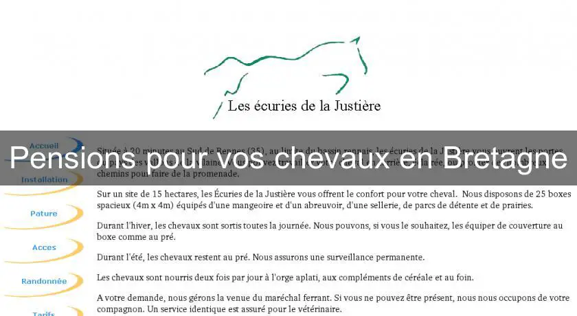 Pensions pour vos chevaux en Bretagne