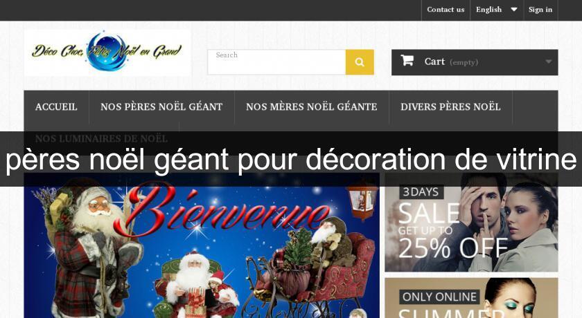 pères noël géant pour décoration de vitrine