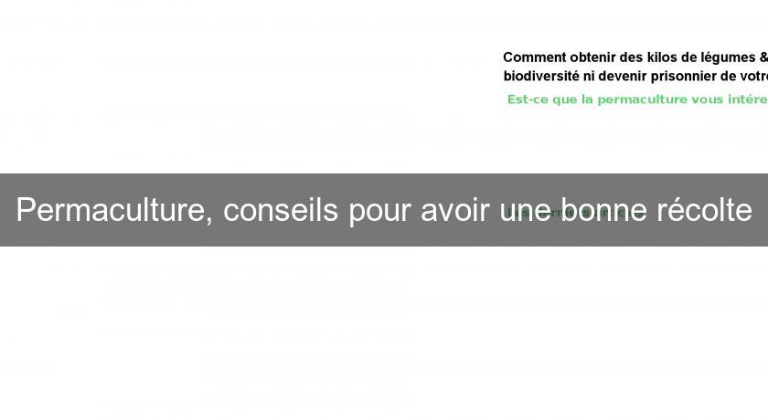 Permaculture, conseils pour avoir une bonne récolte