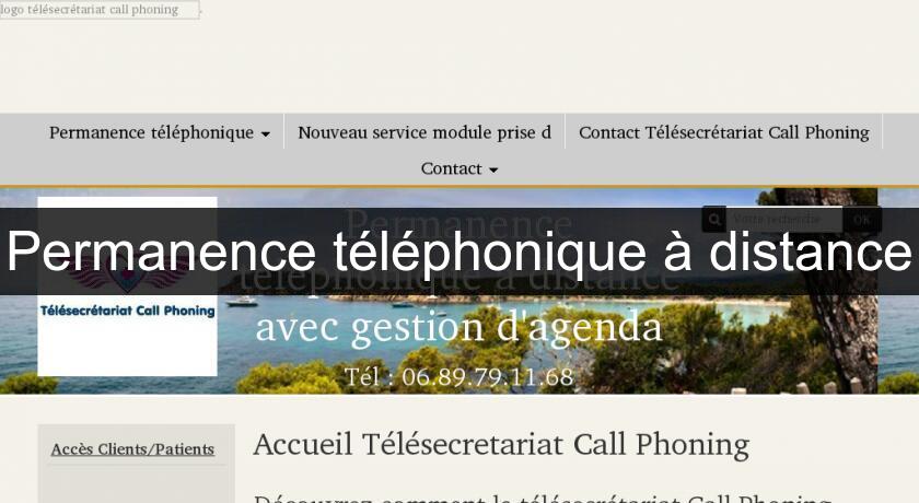 Permanence téléphonique à distance Permanence téléphonique à distance