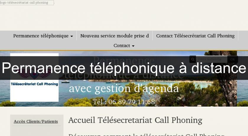 Permanence téléphonique à distance