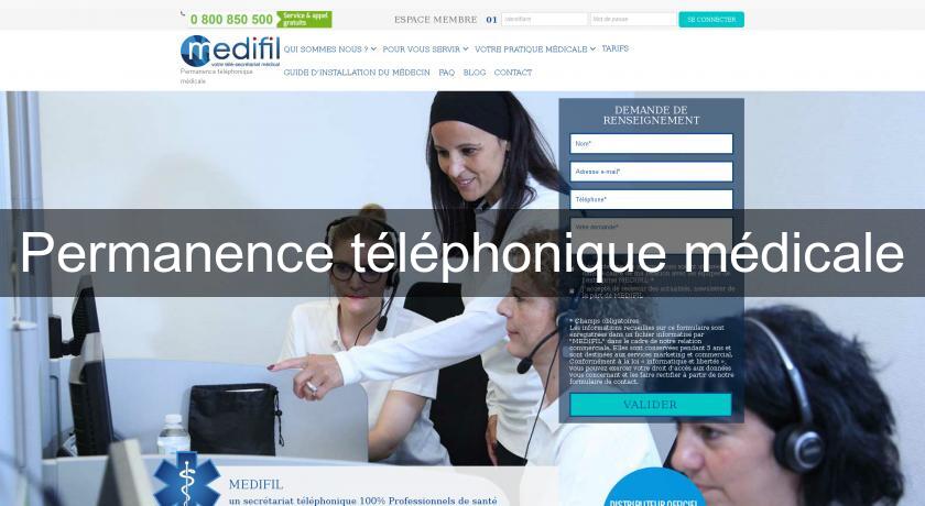 Permanence téléphonique médicale Permanence téléphonique médicale