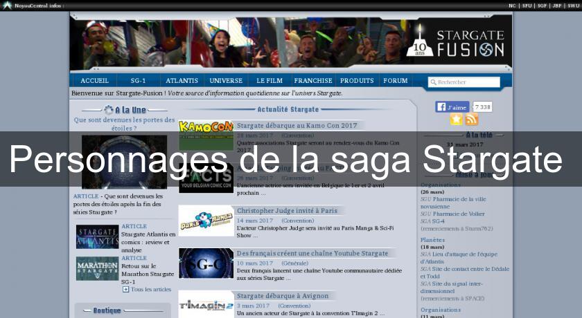 Personnages de la saga Stargate Personnages de la saga Stargate