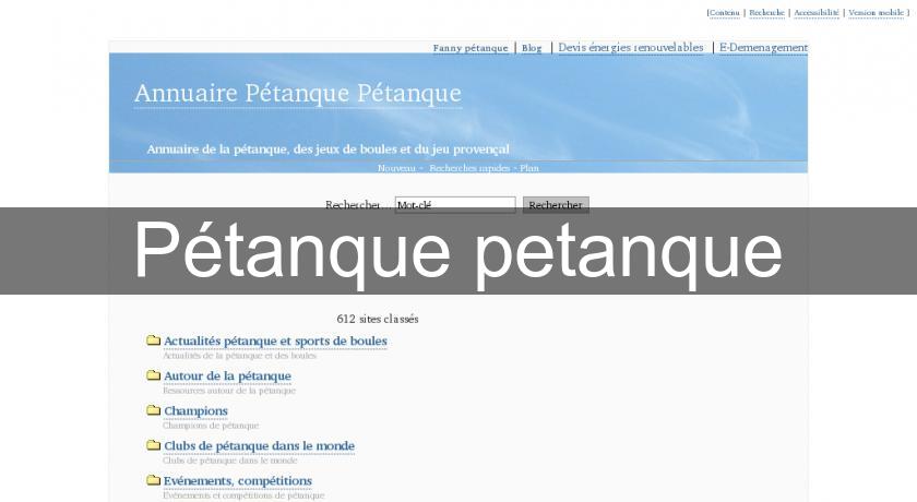 Pétanque petanque Pétanque petanque