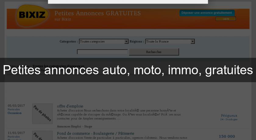 Petites annonces auto, moto, immo, gratuites