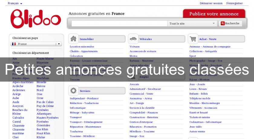 Petites annonces gratuites classées Petites annonces gratuites classées