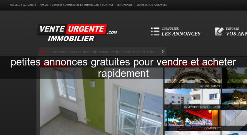 petites annonces gratuites pour vendre et acheter rapidement