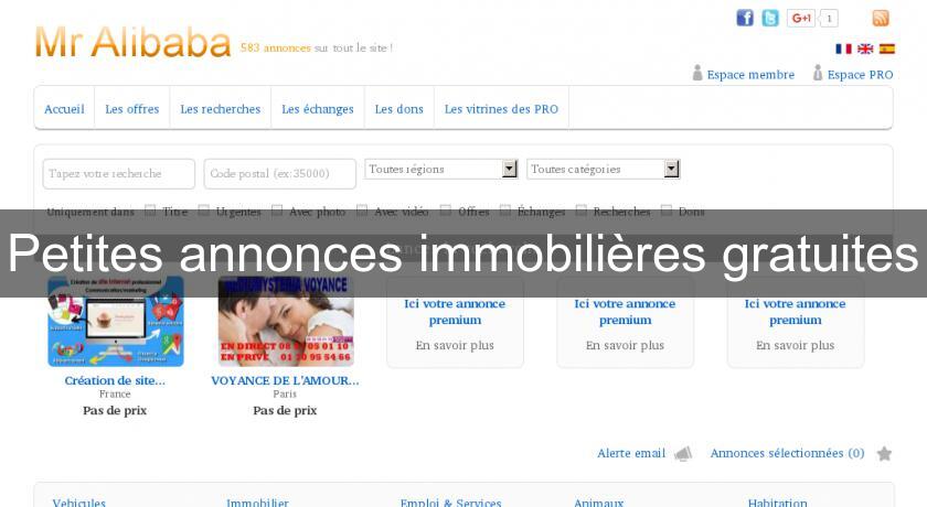 Petites annonces immobilières gratuites Petites annonces immobilières gratuites