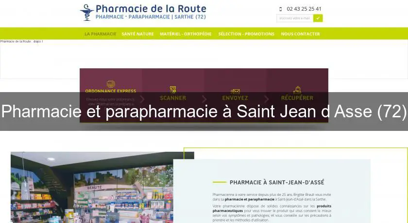 Pharmacie et parapharmacie à Saint Jean d'Asse (72)