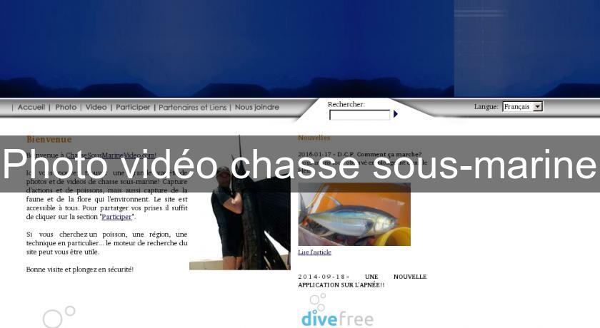 Photo vidéo chasse sous-marine Photo vidéo chasse sous-marine
