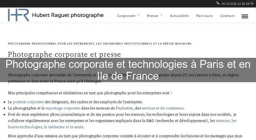 Photographe corporate et technologies à Paris et en Ile de France