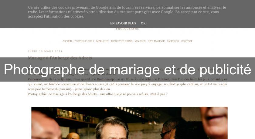 Photographe de mariage et de publicité Photographe de mariage et de publicité