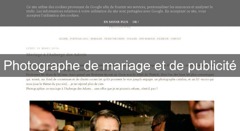 Photographe de mariage et de publicité