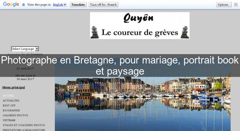 Photographe en Bretagne, pour mariage, portrait book et paysage