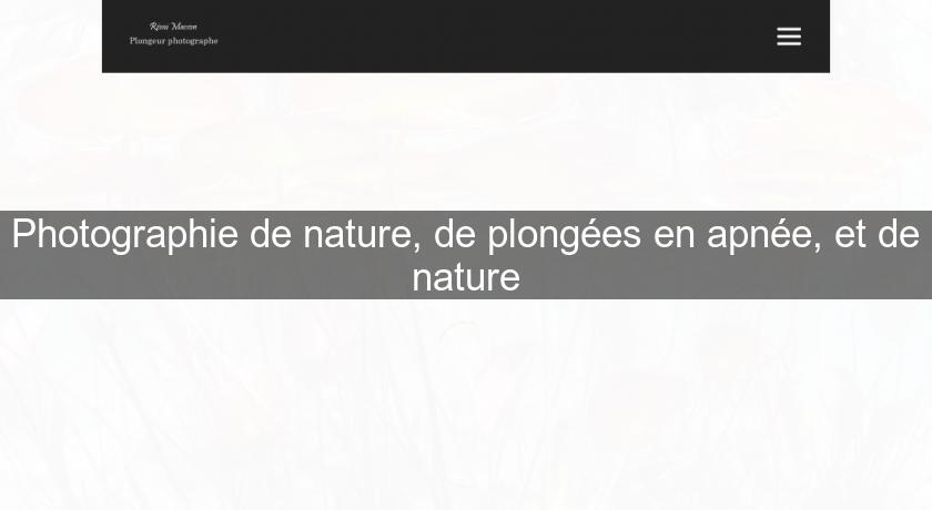 Photographie de nature, de plongées en apnée, et de nature Photographie de nature, de plongées en apnée, et de nature
