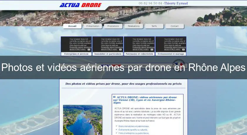 Photos et vidéos aériennes par drone en Rhône Alpes