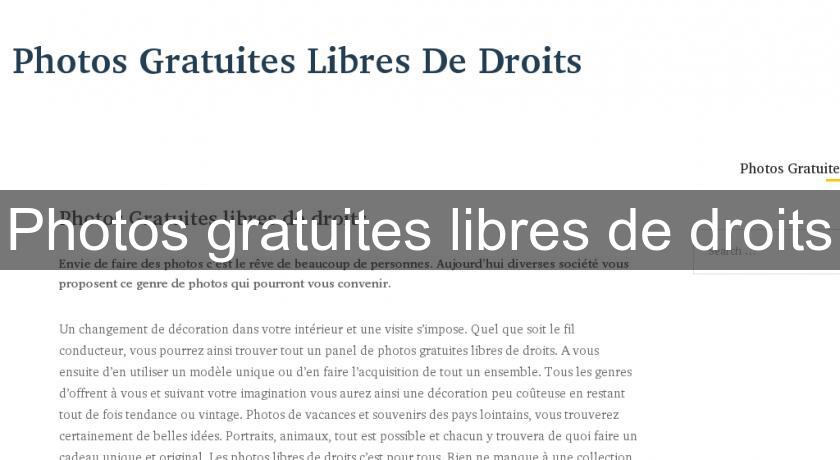 Photos gratuites libres de droits