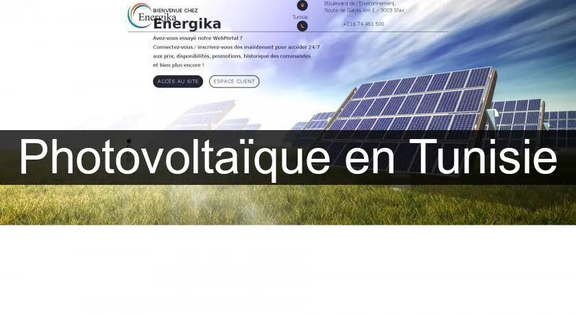 Photovoltaïque en Tunisie