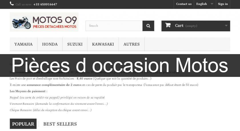 Pièces d'occasion Motos Pièces d'occasion Motos