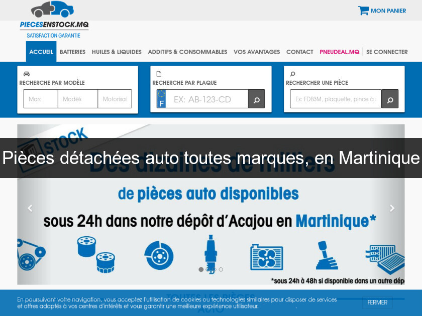 Pièces détachées auto toutes marques, en Martinique