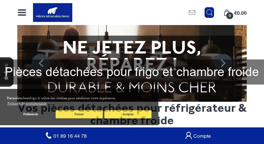 Pièces détachées pour frigo et chambre froide Pièces détachées pour frigo et chambre froide