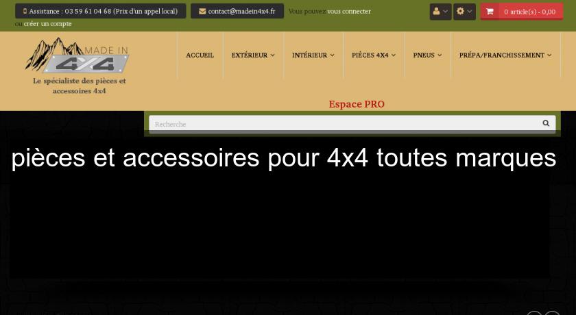 pièces et accessoires pour 4x4 toutes marques 