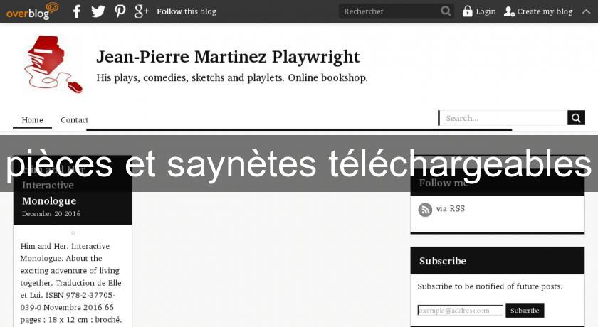 pièces et saynètes téléchargeables