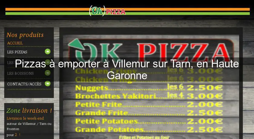 Pizzas à emporter à Villemur sur Tarn, en Haute Garonne