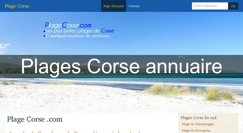 Plages Corse annuaire