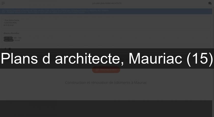 Plans d'architecte, Mauriac (15)