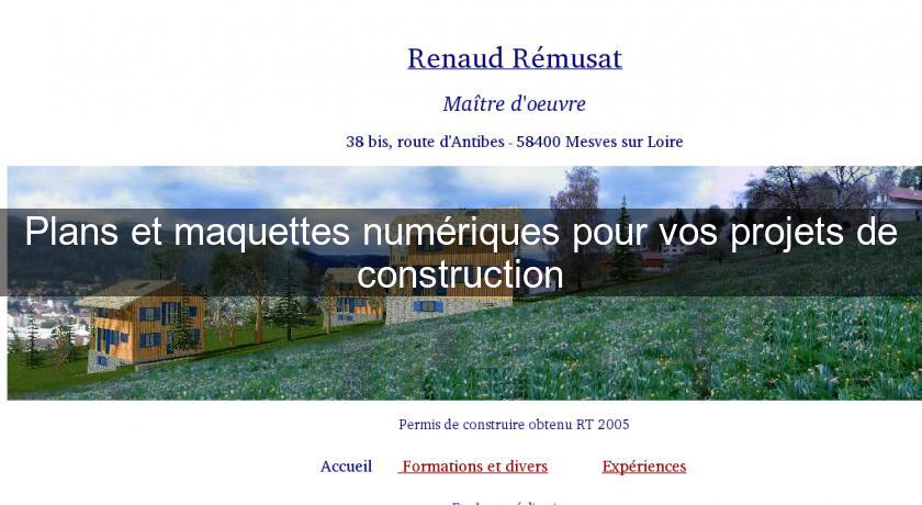 Plans et maquettes numériques pour vos projets de construction Plans et maquettes numériques pour vos projets de construction