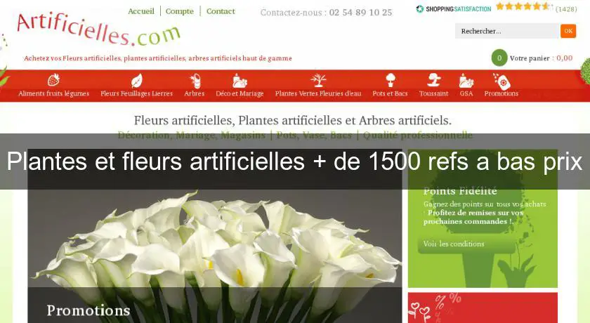 Plantes et fleurs artificielles + de 1500 refs a bas prix
