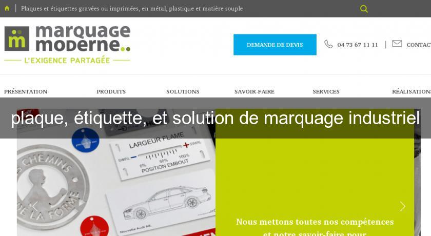 plaque, étiquette, et solution de marquage industriel plaque, étiquette, et solution de marquage industriel