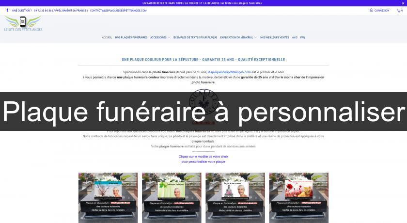 Plaque funéraire à personnaliser Plaque funéraire à personnaliser