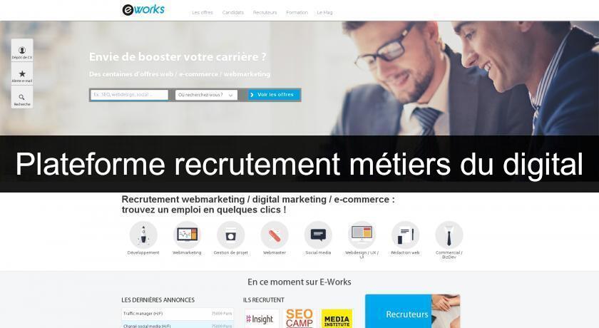 Plateforme recrutement métiers du digital Plateforme recrutement métiers du digital