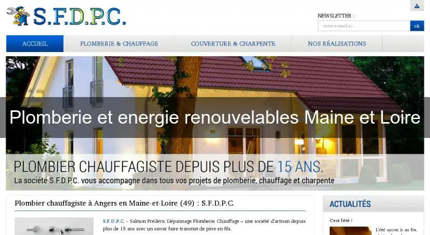 Plomberie et energie renouvelables Maine et Loire