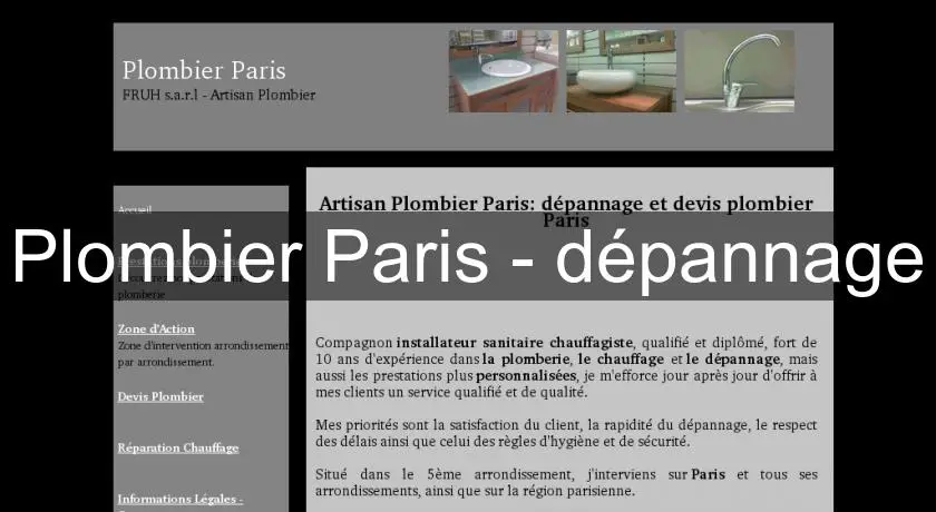 Plombier Paris - dépannage